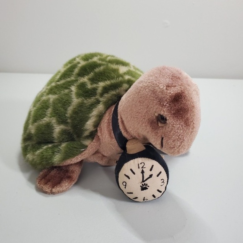 Boyds Bears Turtle Plush Archive Collection Small‎ Green Brown Pocket Watch 2001